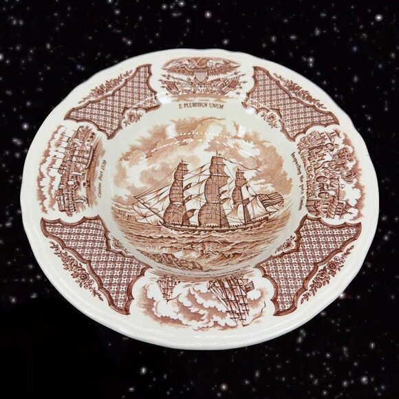 Fair Winds Alfred Meakin Staffordshire England Ceramic Bowl 2 pcs Set Grand Turk - Picture 11 of 12